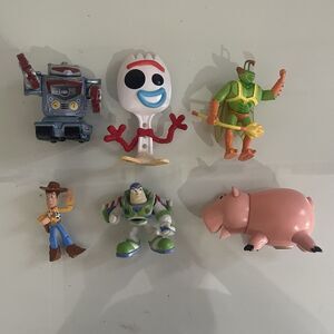 Toy Story 3 Disney Lot Figures Woody Twitch Papo Forky Sparks Robot Buzz Pig